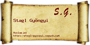 Stagl Gyöngyi névjegykártya