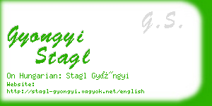 gyongyi stagl business card